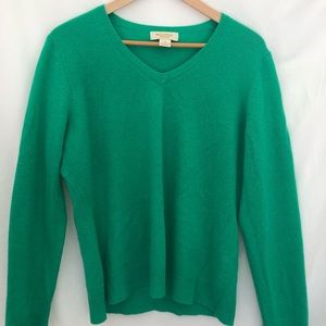 Green 100% cashmere women’s sweater